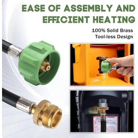 MOASKER 1 lb to 20 lb Propane Adapter Hose & Griddle Regulator Replacement for Blackstone 17" & 22" Propane Griddle Table Top Charbroil 19952085 Pit Boss PB336GS Griddle Regulator and Hose Parts