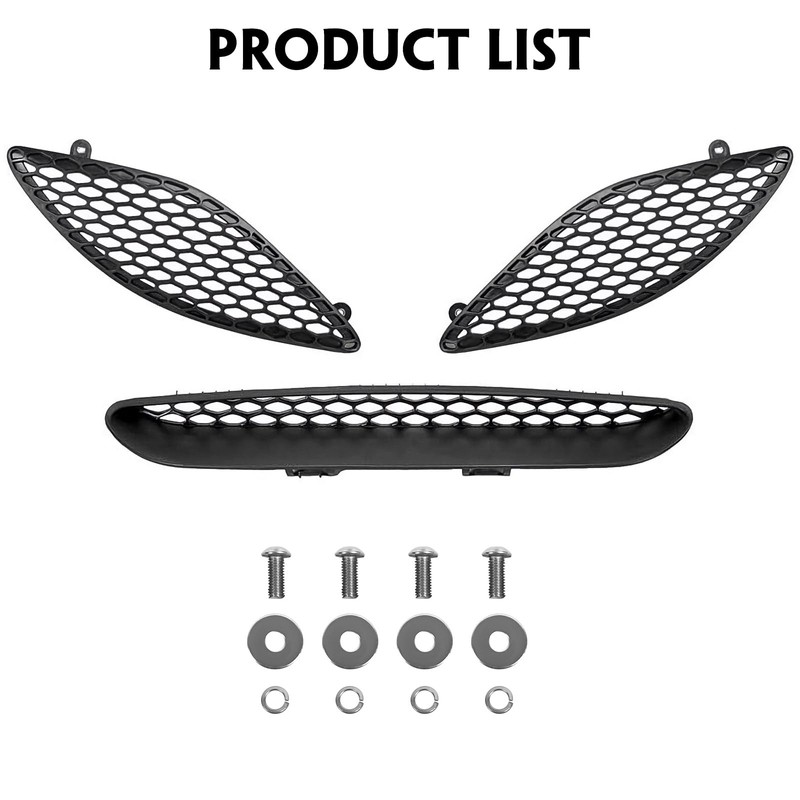 VLINCAR Hood Bezel Set 3pcs Compatible with Dodge Charger SRT