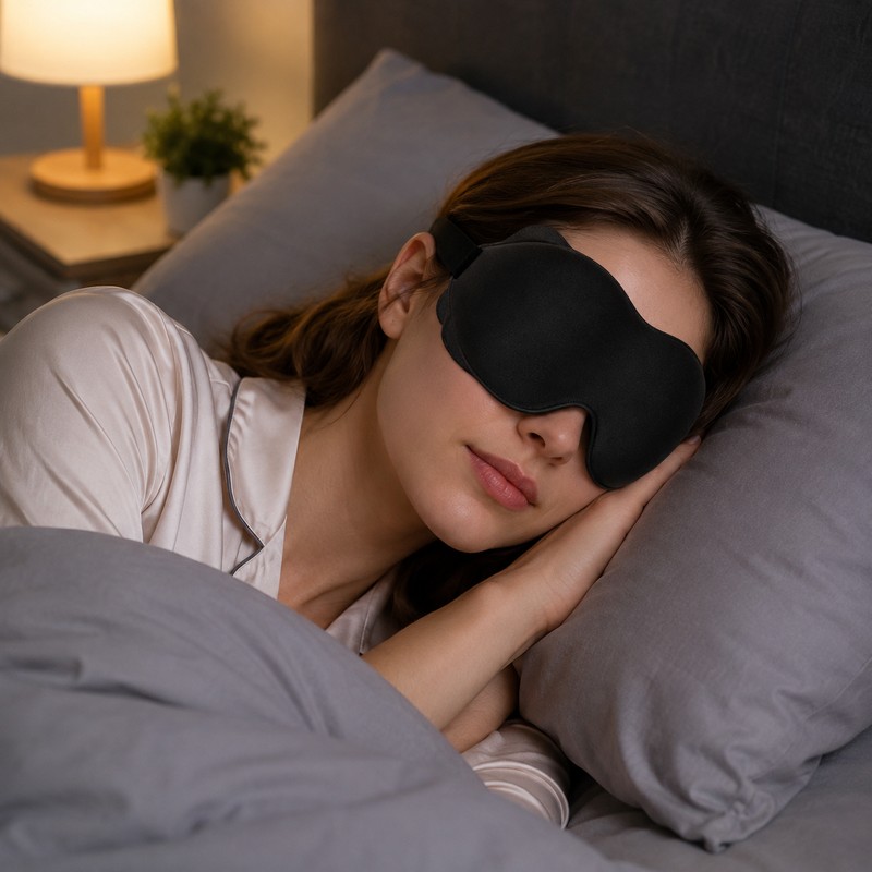 Lash-Friendly 3D Blackout Sleep Mask for Sleeping – Deep Eye
