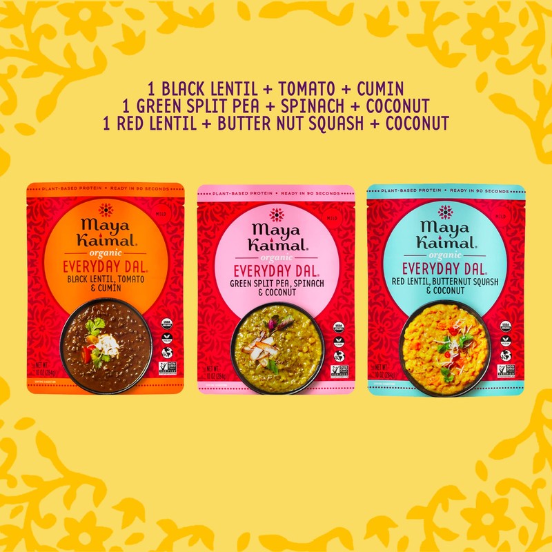 Maya Kaimal Foods - Organic Indian Everyday Dal - Variety