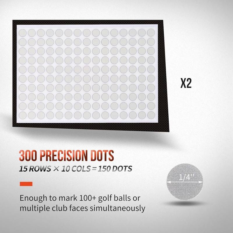 0.25" Reflective Dot Stickers for Golf Launch Monitors – 300