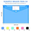 Plastic Wallets - 24 Pack A4 Folders Wallets Plastic Document