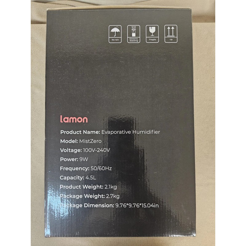 Lamon ® Evaporative Humidifier, 400Ml/H Cool Moisture Humidifier & Air