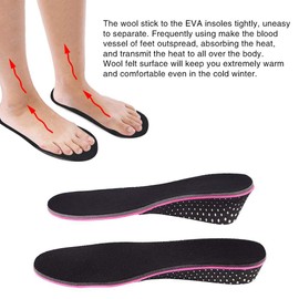 TMISHION Plantillas de Zapatos, Aumento de Altura Invisible Plantillas de Elevador Amortiguador de EVA Almohadilla para Zapatos de inserción de elevación del talón(5cm)