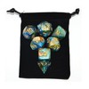 SmartDealsPro Glitter Polyhedral Dice Sets with Pouches for DND RPG