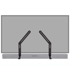 ECHOGEAR Sound Bar Mounting Bracket for Under TV - Adjustable Height & Depth for Max Compatibility Between TV & Soundbar - Dolby Atmos Compatible & Works with LG, Vizio, Bose & More