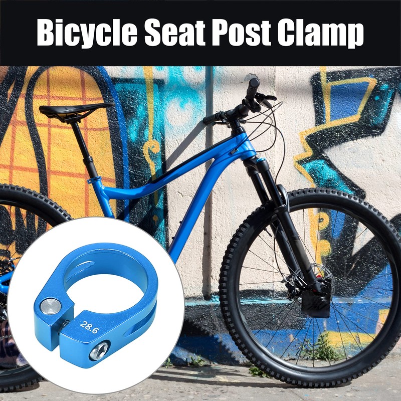 X AUTOHAUX 28.6mm Aluminium Alloy Bike Bicycle Seat Post Clamp