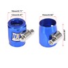 X AUTOHAUX 4pcs AN6 Hex Blue Car Hose Finisher Clamp