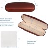 Brown Joyberg Glasses Case, 2 Pack Eyeglass Case with Cleaning