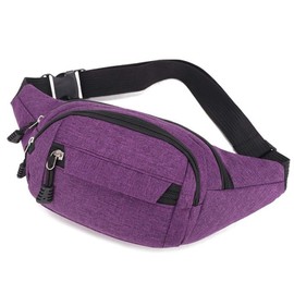 Belt Bag, Bum Bag, Waist Bag, Waterproof Belt Bag, Strap, Adjustable, Waterproof Bum Bag, Suitable for Sports, Outdoors, Travel, Hiking, Running, Jogging, purple, No