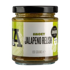 Janda Smoky Jalapeño Relish 190g | Small Batch Produced in The UK | Made with Aged Green jalapeños with a Sweet and Smoky Twist | Ideal for Nachos, Burgers, Sandwiches, or Pairing with Cheese
