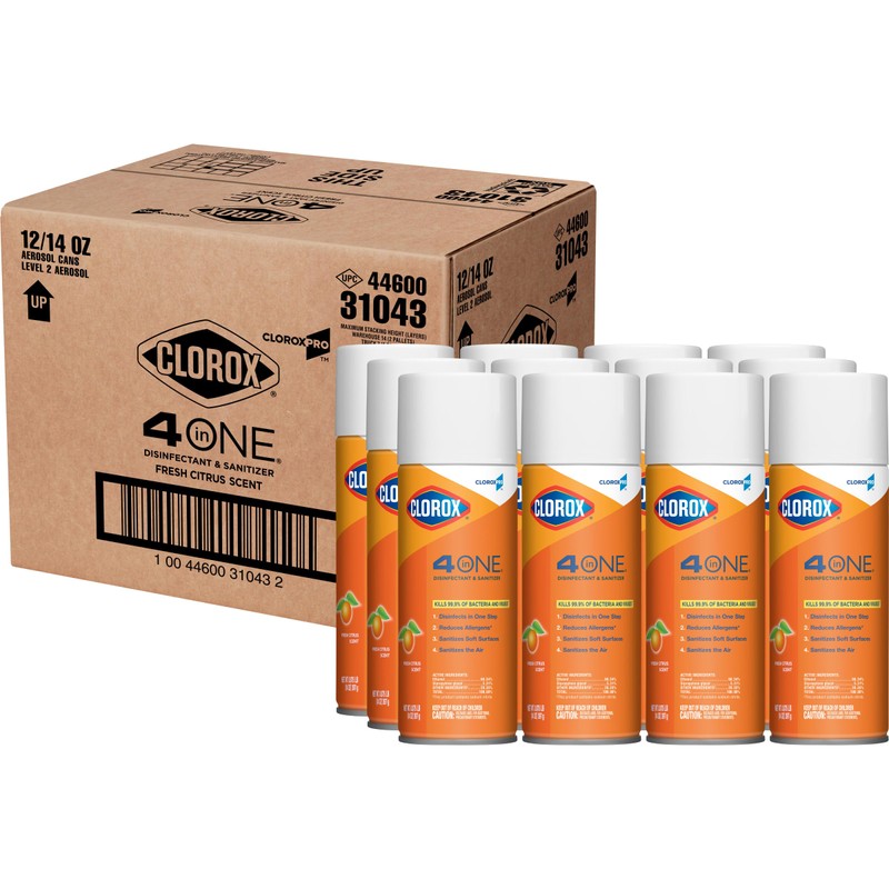 CloroxPro 4 in One Disinfecting Cleaner, Industrial Cleaning, 14 Ounce