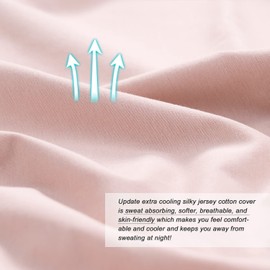 Meiz Pregnancy Pillows, Cooling Pregnancy Pillows for Sleeping, Maternity Pillow for Pregnant Woman, 65" Pregnant Pillows for Sleeping with Cooling Jersey Cover, Apricot