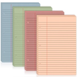 100 Sheets Half Letter Lined Paper 5.5 X 8.5 In Colored Notebook Paper College Ruled Loose Leaf Paper 3 Hole Punched Half Mini Binder Inserts Fit 3 Ring Binder for School Office