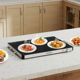 Electric Food Warmer with Adjustable Temperature Control and Overheat Protection for Warming & Holding Food EquipmentColor: Black Color