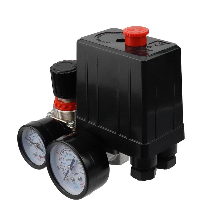 FarBoat Air Compressor Pressure Switch Control Valve 90-120 PSI, 4-way