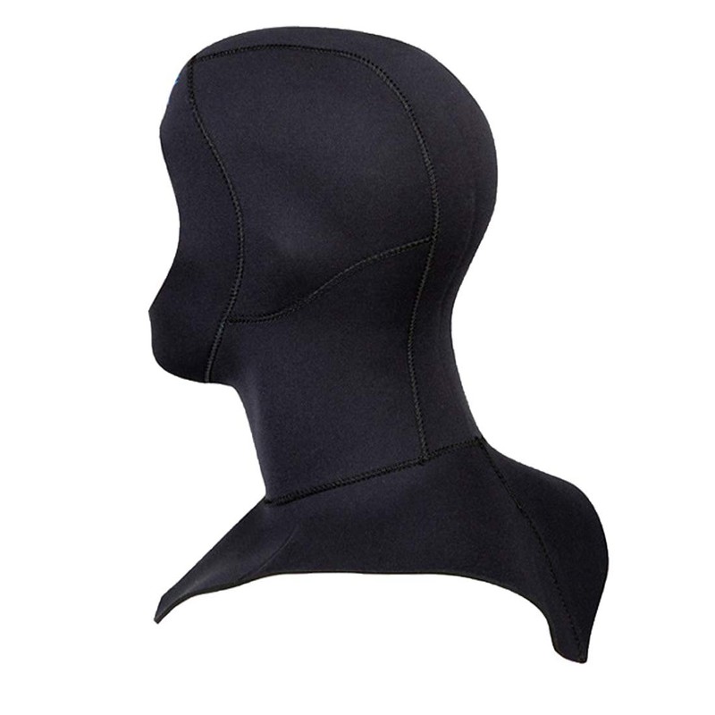 Diving Hood 3mm Neoprene Material Surf Hood Unisex Black Shoulder