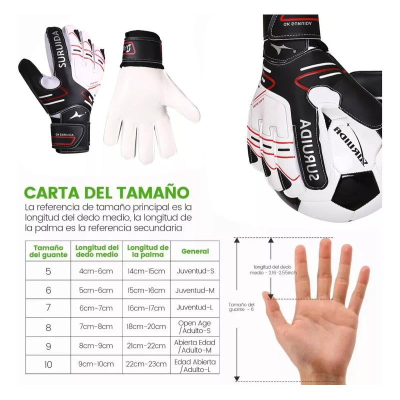Guantes Profesionales Con Varillas Para Portero De Fútbol