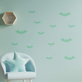 Wall Stickers Glow in The Dark. Vinyl Decorative Cats 2. Bumper Fluorescent Animals. Blades Bright Room Decor, boy, Girl, Child and Baby.