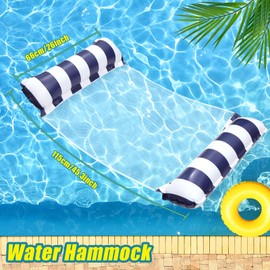 Arbolisse Air Mattress Pool Accessories Fun, Pack of 2 Air Mattress, Water Hammock, 4-in-1 Inflatable Water Hammock Adults and Children, Water Hammock Air Mattress Pool Swimming Pool Beach