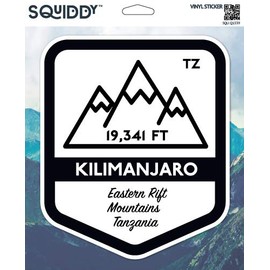 Squiddy Mount Kilimanjaro - Vinyl Sticker Decal for Phone, Laptop, Water Bottle (3" high)