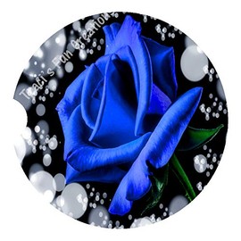 Blue Rose Sandstone Car Coaster