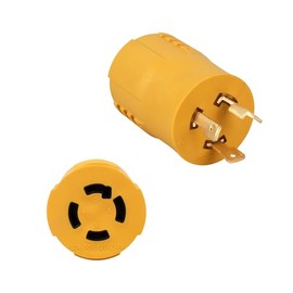 NEMA L5-30P to L14-30R Adapter,3 Prong to 4 Prong Generator Transfer Switch Adapter, 30 Amp L5-30P Generator Male Head and L14-30R House Power Inlet Box Female Head