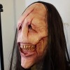 Máscara De Diablo Con Cara Roja De Pelo Largo, Máscaras