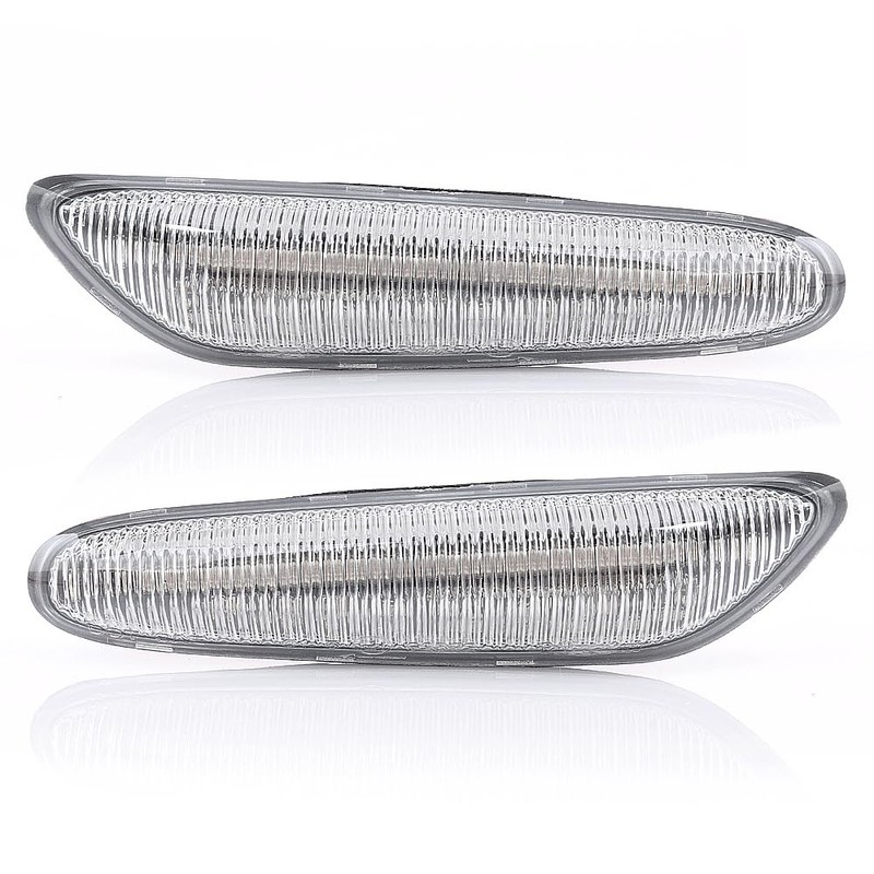 LIGHTDELUX Replacement for 2 x LED Side Indicators, Approved Mudguard