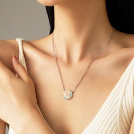 Dixbix Sports Volleyball Necklace Gifts,Volleyballs Necklaces Jewelry for Volleyballs Fan Lovers (Volleyball Necklace)