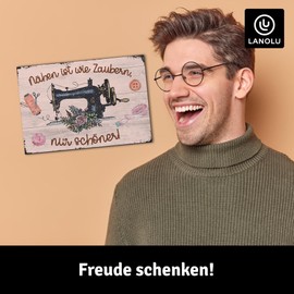 LANOLU Fridge Magnets Funny Sewing Gift for Sewing Fans Funny Magnets with Sayings and Funny Motifs 8 x 5.5 cm