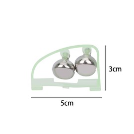 Leadigol 20PCS Night Fishing Bell Alarms,Double Bells Alarm Fluorescent Night Fishing Rod Tip Fish Bite Bell Clip