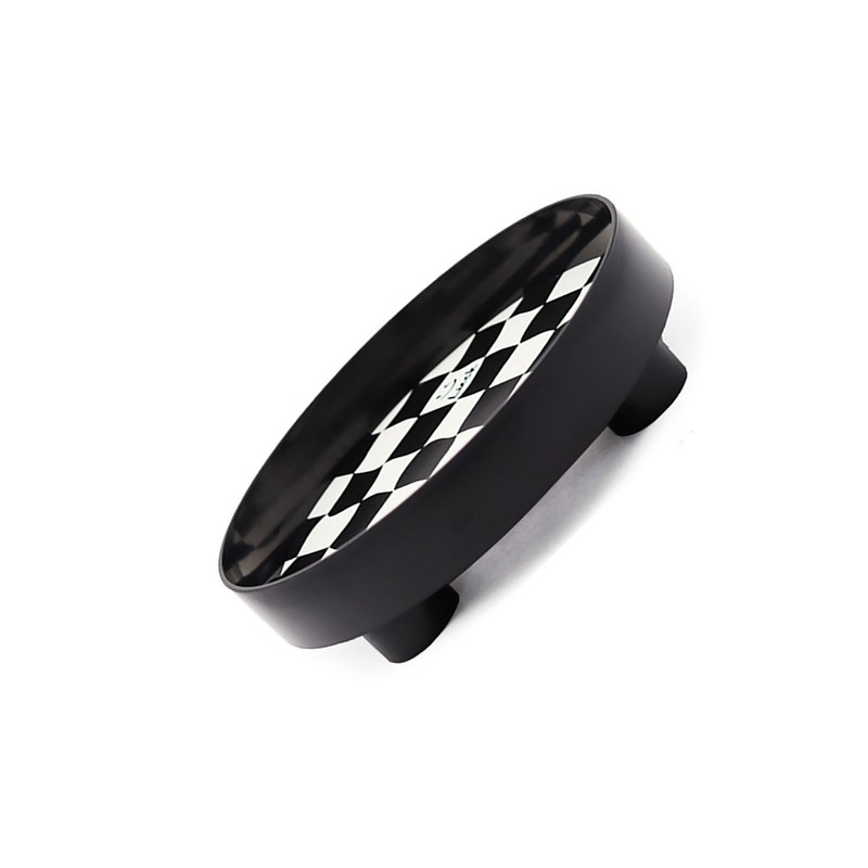 Round Storage Organizer Tray Checkerboard Design Plate Container Tray for