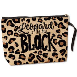 Jztco Leopard Print Makeup Bag - Gifts for Women, Handbag for Leopard Lovers, Birthday and Mother's Day Ideas for Mom, Sister, Friends - Leopard Is The New Black