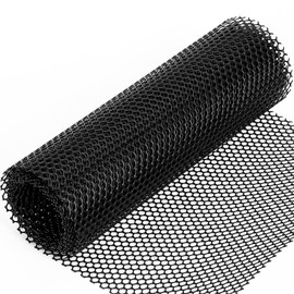 Plastic Chicken Wire Fencing 12'' x 10ft Black Chicken Wire Mesh Fence Poultry Netting for Crafts, Plastic Garden Fencing, Floral Chicken Wire
