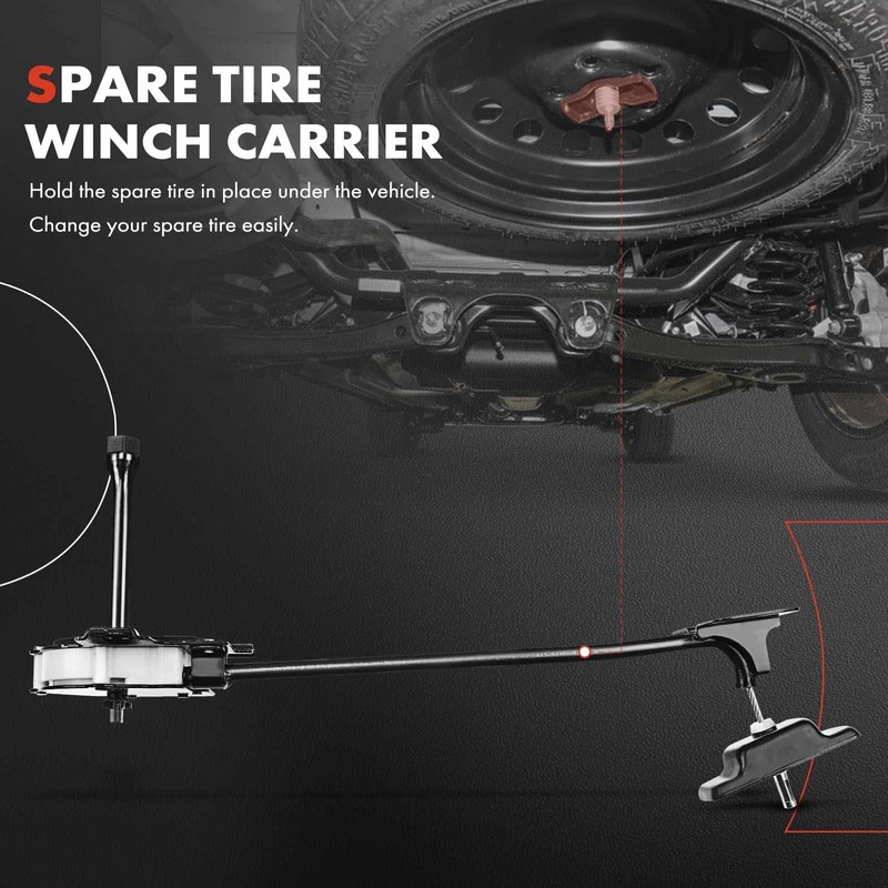 A-Premium Spare Tire Hoist Wheel Winch Assembly Compatible with Hyundai
