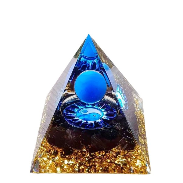 ycyingcheng Moonstone Crystal Orgone Pyramid, Ogan Crystal Energy Tower, Nature