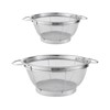 Royal Cuisine Set of 2 Stainless Steel Colanders with Loop