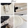 HARGIO Half-Moon Shoulder Bag, Hobo Bag, Silver Bag, Women's Round