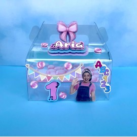 Unbranded Ms.Rachel Favor Gable Box/ Songs For Littles Goodie Box/ Birthday Party Favor - 24, Clear