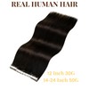 Hetto Tape in Hair Extensions Darkest Brown Tape in Extensions