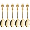 Takakuwa Metal Rune Gold Teaspoon, Set of 6 519439