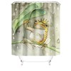hipaopao Cute Green Frog King Fabric Shower Curtain Sets Bathroom