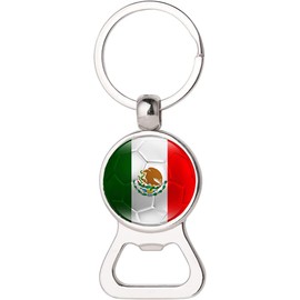 Llavero de bandera mexicana, abrebotellas de cerveza con bandera mexicana para papá, papá, hombres, marido, regalos de cumpleaños (México)