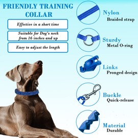 1TO3GO【Upgrade】 Adjustable Dog Training Collar with 4 Extra Links for Medium, Large and X-Large Dogs (Welded-Ring)