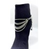 Unbranded Women Silver Metal Chain Boot Bracelet Shoe Anklet Heart