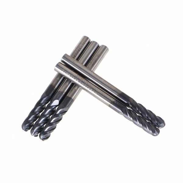 findmall New 5PCS 1/8" 4 Flute Ball Nose Carbide End