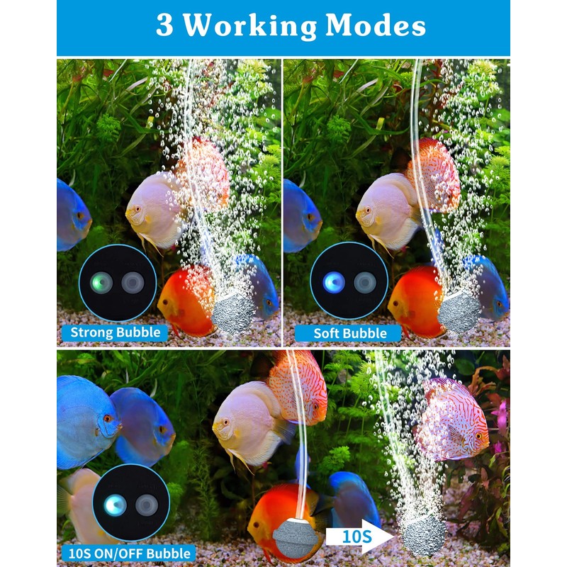 Biling Solar Aerator for Pond with 2200 mAh Battery Backup,