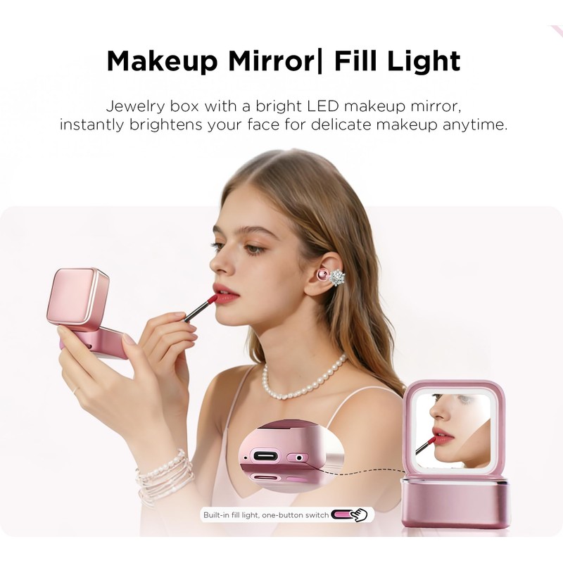 YUEHEMEI Clip on Open Ear Wireless Earbuds with Snowflake Earrings
