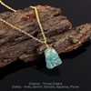 Raw Crystal Necklace, Aquamarine Rough Stone Necklace, Dainty Stone Pendant,